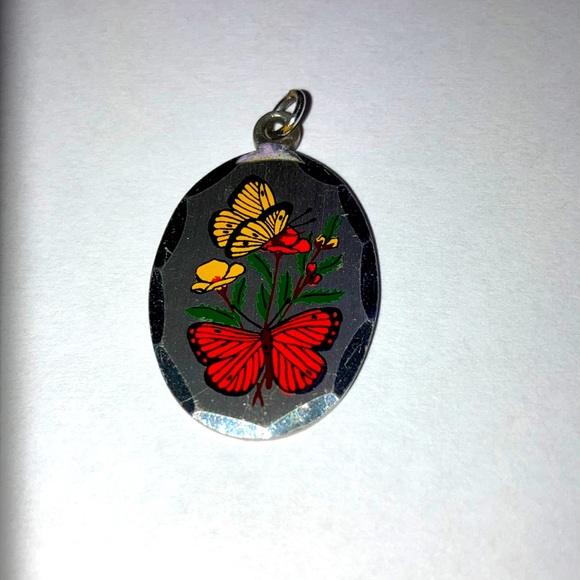 Vintage Blackinton Pewter Monarch Butterfly Pendant Charm - Picture 3 of 3